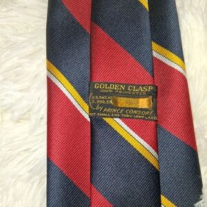 Vintage Prince Consort Golden Clasp Mens Tie From 1970.